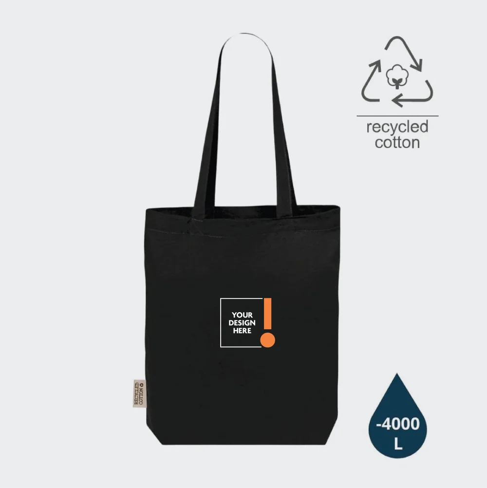 Recycled Cotton Tote Bag With Gusset image 2